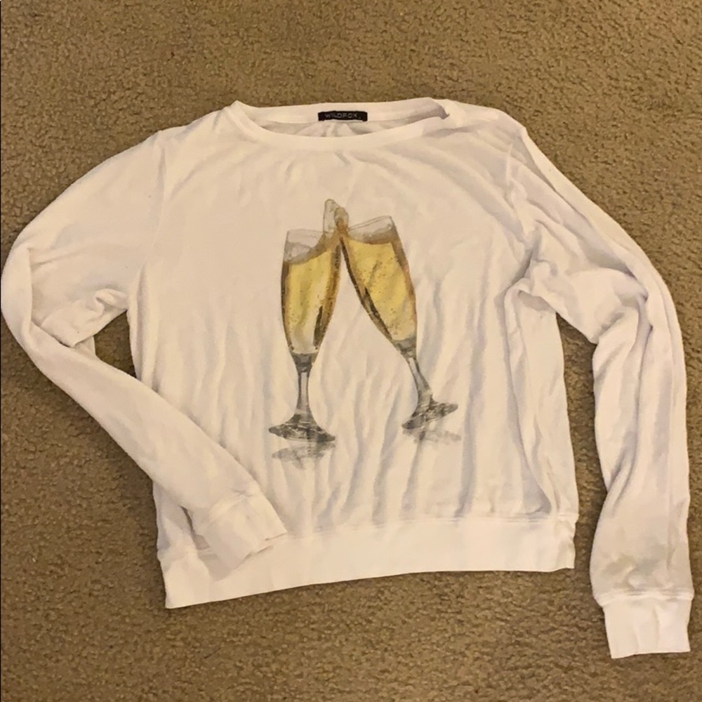Wildfox clinking champagne glasses sweatshirt🥂